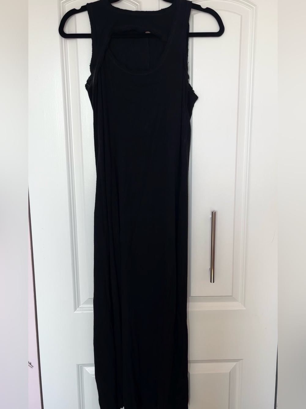 Bordeaux Black Sleeveless Maxi Dress